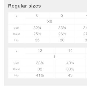 Maurices size chart